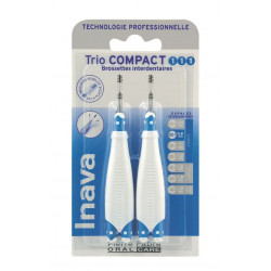 INAVA BROSSETTE INTERDENTAIRE TRIO COMPACT 1/1/1 - 2 Manches +