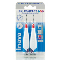 INAVA BROSSETTE INTERDENTAIRE TRIO COMPACT 1/4/5 - 2 Manches +