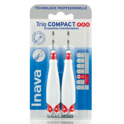 INAVA BROSSETTE INTERDENTAIRE TRIO COMPACT 4/4/4 - 2 Manches +