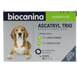 BIOCANINA Ascatryl Trio plus de 2 kilos - 4 Comprimés