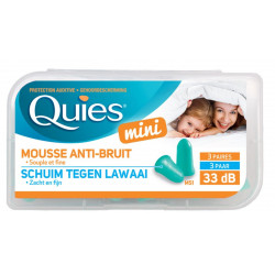 QUIES MINI Protection Auditive Mousse Confort - 3 Paires