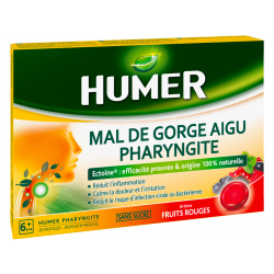 HUMER ACUTE SICKNESS PHARYNGITIS Red Fruits - 20 Sucking