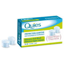 QUIES PROTECTION AUDITIVE En Silicone - 6 Bouchons d'Oreille