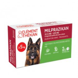 CLEMENT THEKAN MILPRAZIKAN 12.5/125mg Chien - 2 Comprimés