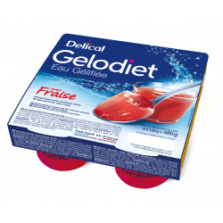 GELODIET EAU GELIFIEE Fraise - 4 Pots de 120g