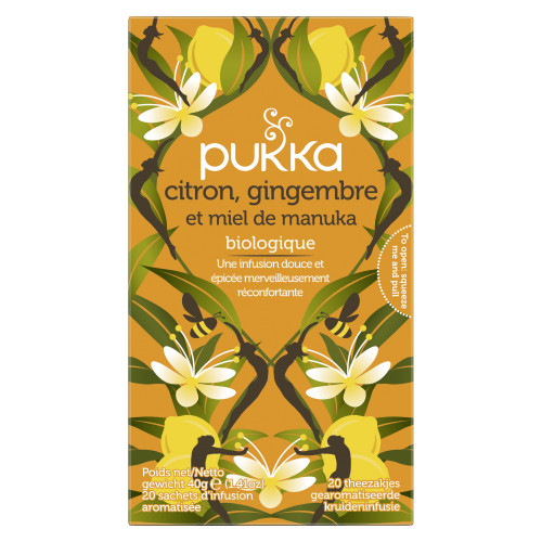 PUKKA INFUSION Citron Gingembre Miel De Manuka - 20 Sachets