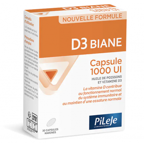 PILEJE D3 Biane Capsule 1000 UI - 30 Capsules