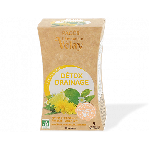 HERBORISTE DU VELAY INFUSION BIO DÉTOX DRAINAGE - Feuilles de