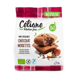 CÉLIANE Mini Brownies Chocolat Noisettes - 170g