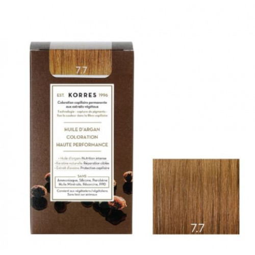 KORRES COLORATION PERMANENTE 7.7 Blond Marron - 75ml