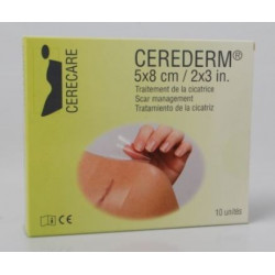 CEREDERM Pansement Siliconé 5X8CM - 10 Pansements