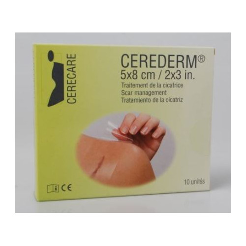 CEREDERM Pansement Siliconé 5X8CM - 10 Pansements