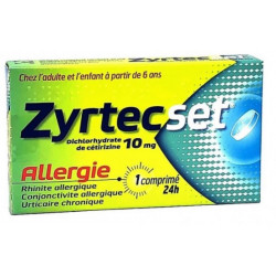 Zyrtecset 10 mg 7 comprimés