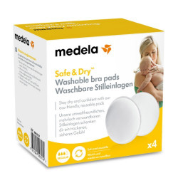 MEDELA COUSSINETS LAVABLES SAFE & DRY - 4 Coussinets