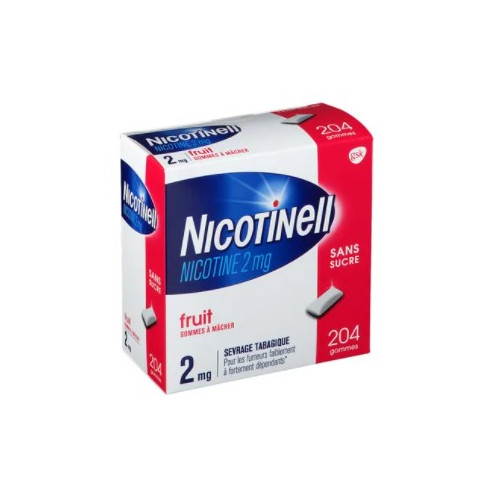 NICOTINELL Fruits 2mg - 204 Gommes à mâcher