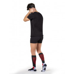 CHAUSSETTES DE CONTENTION Active Résistant Homme Classe 2 SIGVARIS Noir/Rouge