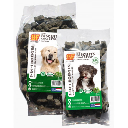 BIOFOOD CHIEN BISCUITS 3 EN 1 AUX ALGUES MARINES 500g