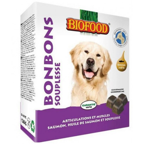 BIOFOOD CHIEN FRIANDISES SOUPLESSE au Saumon - 40 Bonbons