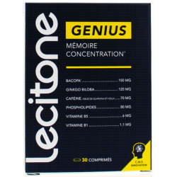 NUTRI SANTE LECITONE Genius Mémoire Concentration - 30 Comprimés