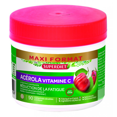 SUPERDIET ACÉROLA Vitamine C - 90 Comprimés