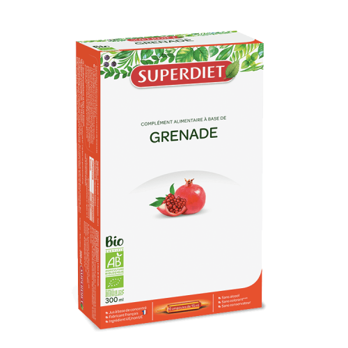 SUPERDIET Grenade BIO - 20 Ampoules de 15ml