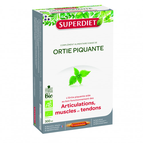 SUPERDIET Ortie Piquante BIO - 20 Ampoules de 15ml