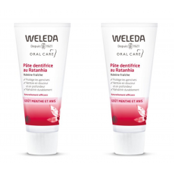 WELEDA Pâte Dentifrice au Ratanhia - 2x75ml