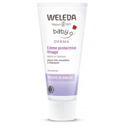 WELEDA BÉBÉ DERMA Crème Protectrice Visage à la Mauve Blanche -