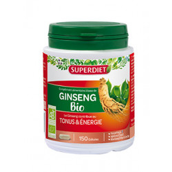 SUPERDIET Ginseng Panax CA Meyer BIO - 150 Gélules