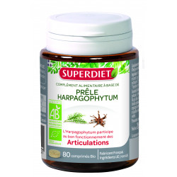 SUPERDIET Prêle Harpagophytum BIO - 80 Comprimés