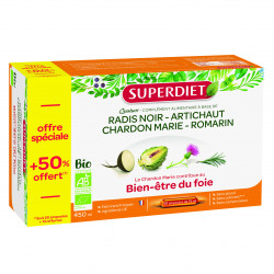 SUPERDIET Quatuor Chardon Marie Digestion BIO - 30 Ampoules de