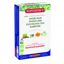 SUPERDIET Quatuor Passiflore sommeil Paisible BIO - 20 Ampoules