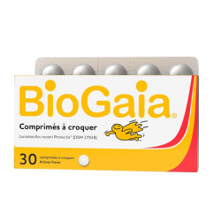 BIOGAIA 30 Comprimés à Croquer Arôme Fraise