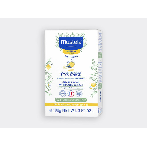 MUSTELA Savon Surgras au Cold Cream à la Cire d'Abeille BIO -