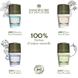 SANOFLORE DÉODORANT 24h Roll-On Citrus BIO - 2x50ml