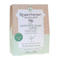 RESPECTUEUSE Nettoyant Visage Solide BIO Peaux Mixte à Grasse -