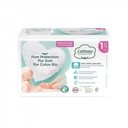 COTTONY Couches Coton BIO Taille 1 (2-5 kg) - 27 Couches