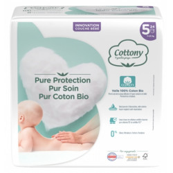 COTTONY Couches Coton BIO Taille 5 (11-25 kg) - 24 Couches