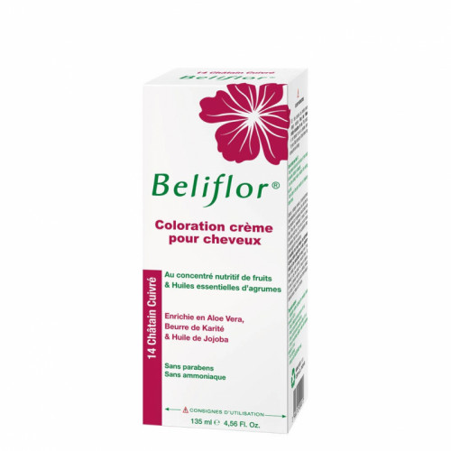 BELIFLOR COLORATION CREME CHEVEUX N°14 Châtain Cuivré - 135 ml