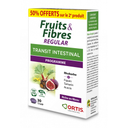 ORTIS FRUITS & FIBRES REGULAR - Lot de 2x30 Comprimés