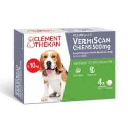 CLEMENT THEKAN VERMISCAN 500mg CHIEN - 4 Comprimés