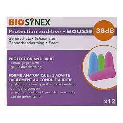 BIOSYNEX PROTECTION AUDITIVE MOUSSE - 12 Pièces