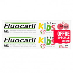 FLUOCARIL KIDS DENTIFRICE Enfant 3-6 ans Gel Fraise - Lot de