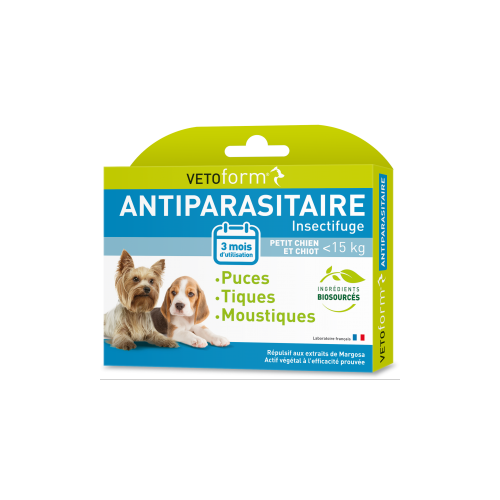 Vetoform Antiparasitaire Petit Chien - 3 pipettes