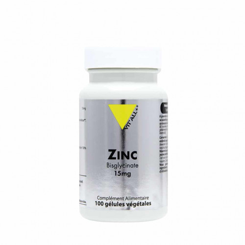 VIT'ALL+ ZINC BISGLYCINATE 15mg - 100 comprimés