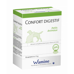 WAMINE CONFORT DIGESTIF Petits Animaux - 15 Sachets de 1,5g