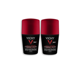 VICHY HOMME DEODORANT 96H Anti Transpirant Bille - Lot de 2x50ml