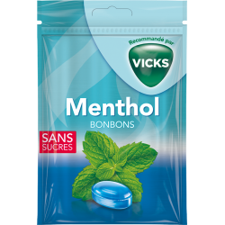 VICKS MENTHOL Bonbons Sans Sucre - 72g