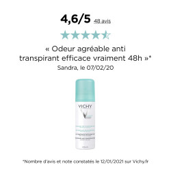 VICHY DÉODORANT 48H Anti Transpirant Aérosol - 125ml