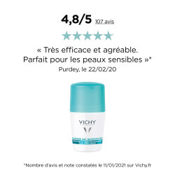 VICHY DÉODORANT BILLE ANTI TRANSPIRANT 48H Anti-Traces Blanches